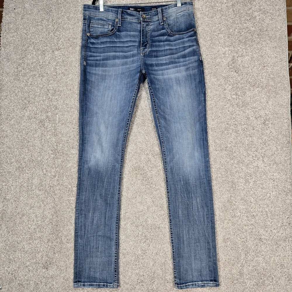 BKE Elliot Men's Jeans 34x34 Athletic taper Fit Blue stretch
